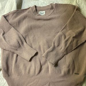 Abercrombie and Fitch Chenille sweater in light pink